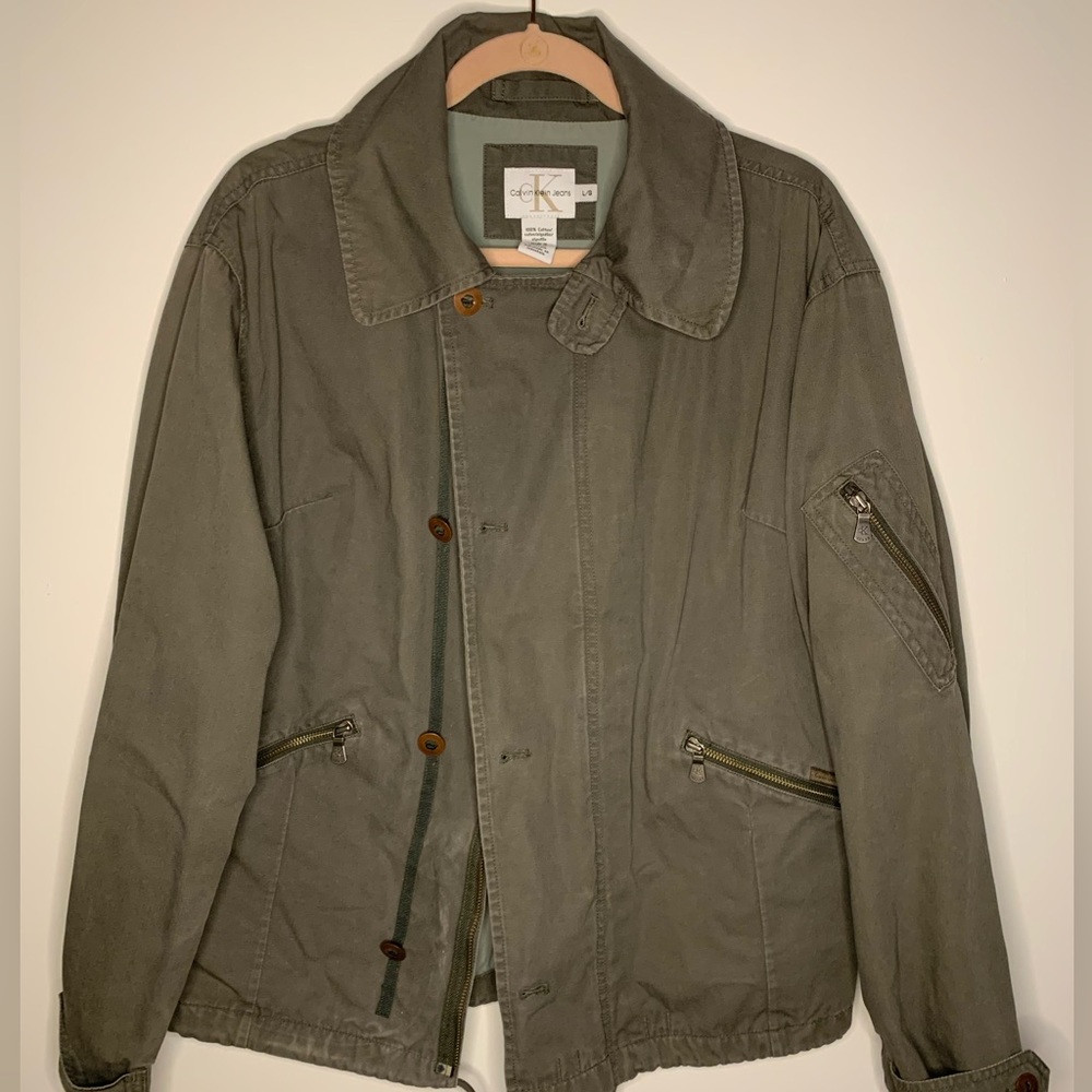 Vintage Calvin Klein Jeans Green Army Jacket